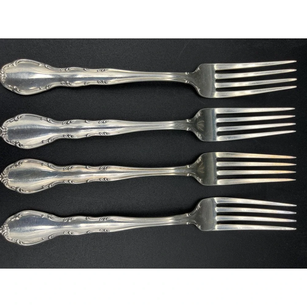 Andante Sterling Silver Dinner Fork Set 4 Pieces By Gorham Silver
